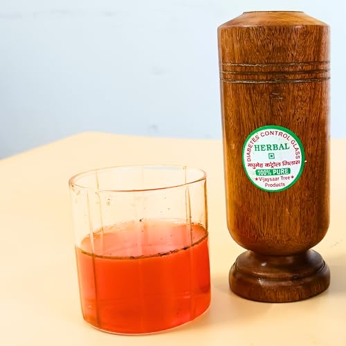 Image of Wooden Vijaysar Wood Tumbler Glass - 90ml Ayurvedic Glass for Blood Circulation, Sugar Control, Natural Health Benefits - Pack of 1
