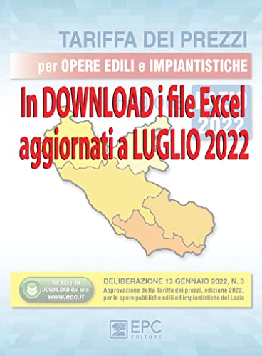 Tariffa Dei Prezzi Per Opere Edili E Impiantistiche. Regione Lazio 2022. Con Contenuto Digitale Per Download - 2