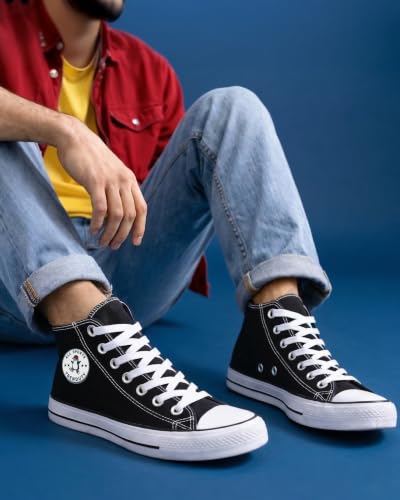 Image of Long High Top Canvas Men Sneakers