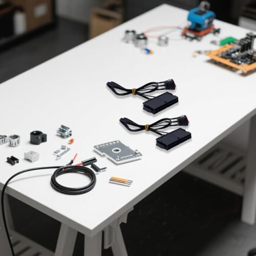 Orivin 2 piezas de comprobador de puente de fuente de alimentación ATX de 24 pines con interruptor de encendido y apagado, luz roja para control de bomba de refrigeración por agua, 52 cm - imagen 5