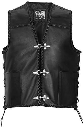 Juicy Trendz Homme en Cuir Moto Biker Gilet Motorcycle Leather Vest