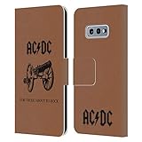 hard rock shot glass collection Magnetverschluss System Head Case Designs Offizielle Zugelassen AC/DC ACDC for Those About to Rock Albumcover Leder Brieftaschen Handyhülle Hülle Huelle kompatibel mit Samsung Galaxy S10e