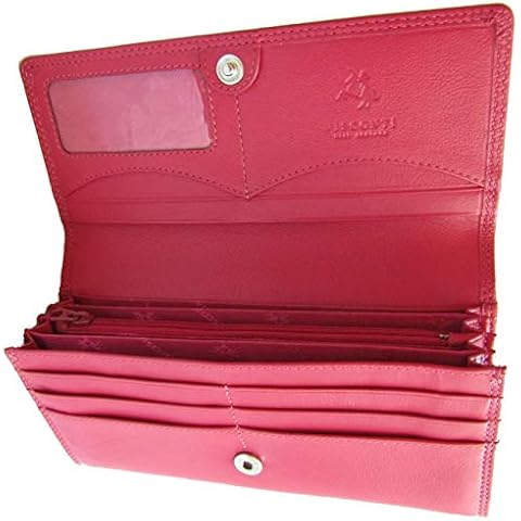 Gorgeous Visconti Buckingham Soft Leather Card Cash Coin Purse Wallet RFID Protection Gift Boxed HT35 (Fuschia) Cover