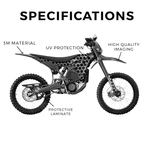 Image of Surron Ultra Bee Graphics Kit Wrap - Hex Mono - Sur-Ron Skin - Premium 3M Vinyl Protective Wrap Decal Cover - Easy to Apply | Crafted in The USA by MightySkins