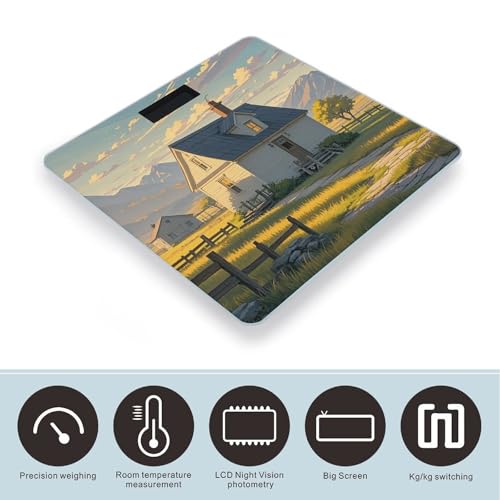 Báscula Digital de Baño FekiLoot con Plataforma Ancha y LCD miniatura 3