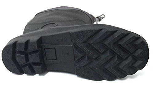 G4U-C9A9 Men's Rain Boots Black Waterproof Drawstring Slip-Resistant Snow Mud Work Shoes4