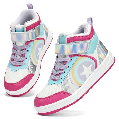Rainbow High Tops Sneakers for Girls Unicorn Toddler Girls Shoes