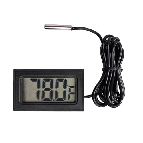10 Pieces of Digital LCD Thermometers, Temperature Digital LCD Refrigerator Thermometers, Water Temperature, with Probes, in Fahrenheit.