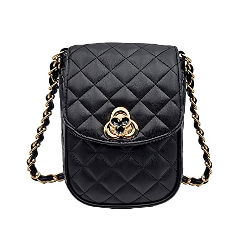 Phone Crossbody Bags for Women Small Vegan Leather Mini Shoulder Wallet Card Quilted Purse