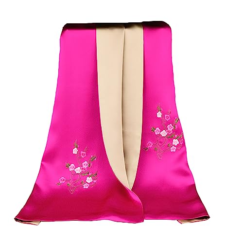 Écharpe en soie broderie main accessoire chic pour vos soirées