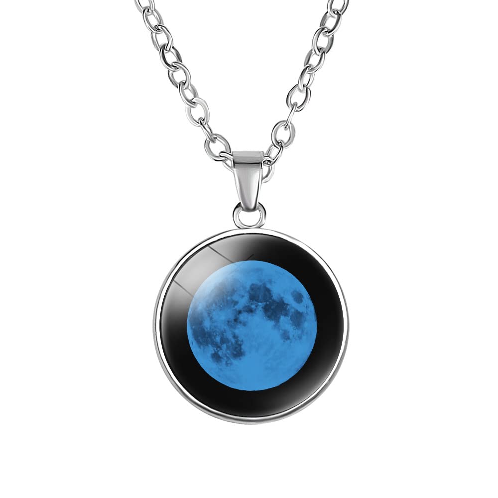 GenericSAZAO Moon phase necklace jewelry;Special Day Gifts; glowing moon  phase necklace; Birthday, anniversary, special date necklace