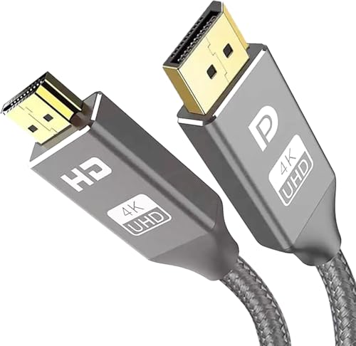 Câble DP vers HDMI KabelDirekt 3m résout les conflits de ports pour relier un PC à une TV HDMI