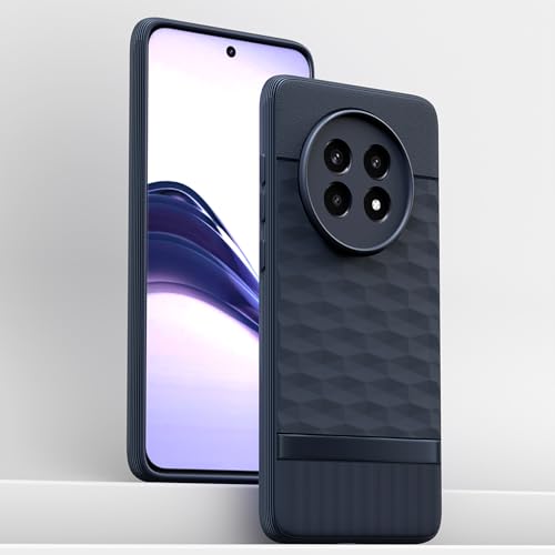 Image of Pikkme Back Cover for Realme 13 Pro / 13 Pro Plus 5G Camera Protection 3D Hexa Cube Design Silicone Protective Bumper Case (Blue)