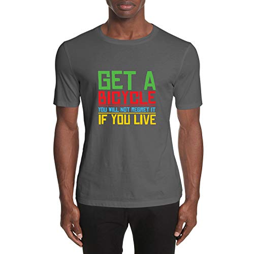 T-shirt graphique vélo anti-déformation gris Medium Bicyclette