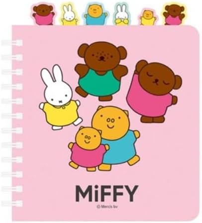 Lindo Cuaderno de Espiral con Rayas Diario Planificador 6 x 6.5 Pulgadas, 6 Pestañas de Índice Divisores (Rosa Claro)