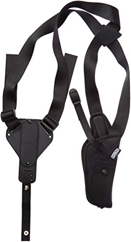Uncle Mike's Black Kodra Nylon Sidekick Vertical Shoulder Holster (Size 5, Left-Hand)