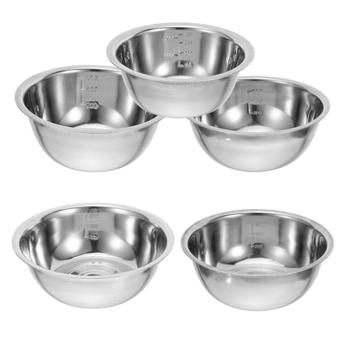 BESPORTBLE Juego de 5 tazones mezcla acero inox miniatura 1