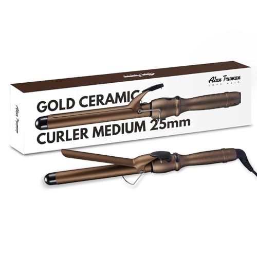 Alan Truman Gold Ceramic Tourmaline Curler - 25mm