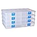 BENECREAT 4 Pack 18 Grilles Boîte de Rangement en Plastique Boîte à Bijoux avec séparateurs Ajustables Conteneurs de Rangement pour Boucles d'oreilles Etui à Billes en Plastique Transparent