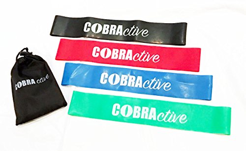 Gimnasio en una bolsa – profesional Mini resistencia Band Set con funda de transporte. Ideal para viajar, Yoga, Pilates, cuerpo acondicionado, tonificación, movilidad terapia y rehabilitación