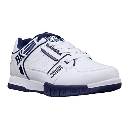 British Knights mens Astra Classic Low Top Fashion Sneaker, White/Deep Ocean, 10.5 US