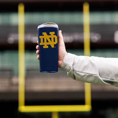 Image of Logo Brands NCAA 20 oz Powder Coat Stainless Tumbler -Double-Wall Insulated Everday Tumbler for Hot or Cold Drinks, High Lip Lid, Team Color