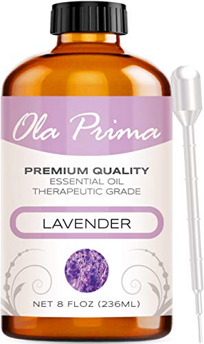 Ola Prima 8oz - Premium Quality Lavender Essential Oil (8 Ounce Bottle) Therapeutic Grade Lavender Oil