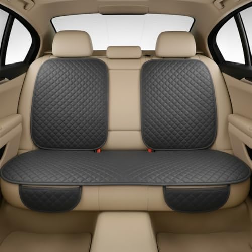 Image of AURAFRESH Car Seat Protector Cushions Cover, Airbag friendaly. (Gray, 3PC Rear SEAT)