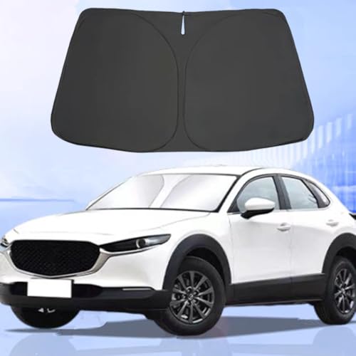 Windshield Sun Shade for Mazda CX-30 2019-2024 Foldable Car Front Window Sunshade Accessories 240 T...