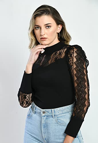 Image of IUGA Women's Western Cotton Net Long Sleeve Stylish Tops for Women /Girls (110)