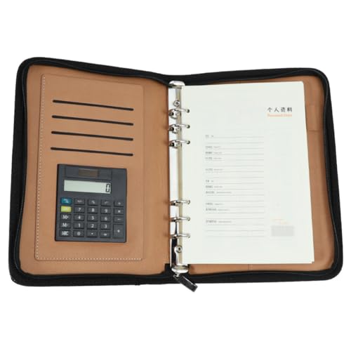 Cuaderno A6 negro con cremallera para evitar pérdida de notas