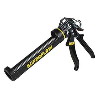Everbuild Super Flow Sealant/Adhesive Cartridge Applicator Gun with Rotating Barrel – Soft Grip Handle – For Cartridges Up to 310 ml