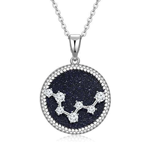 Dfunh Zodiac Necklace For Women Girls Birthday Gifts For Best Friend Female Jewelry Gift For Wife Girlfriend Valentines Day Anniversary Mother's Day Christmas Gift For Her Constellation Pendant Necklace Personalized Aesthetic Stuff (Feb.19-Mar.20 Pisces) #TOP7