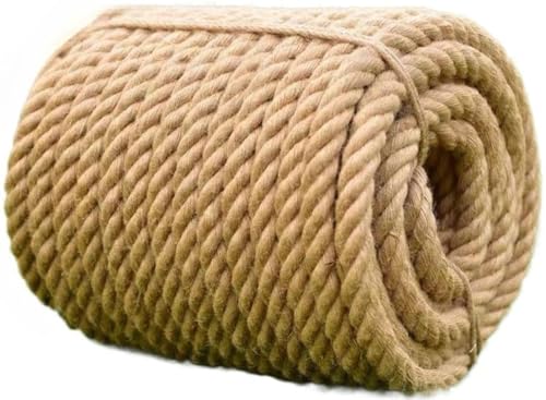 【Woxiro】綱引きロープ 麻縄 麻ひも 縄 スポーツロープ 荒縄 太い 滑り止め 手汗対策 10M 15M 20M 25M 運動会用 子供ゲーム おもちゃ 多用途 使いやすい(約24人分 28mm×20メートル(約6kg))