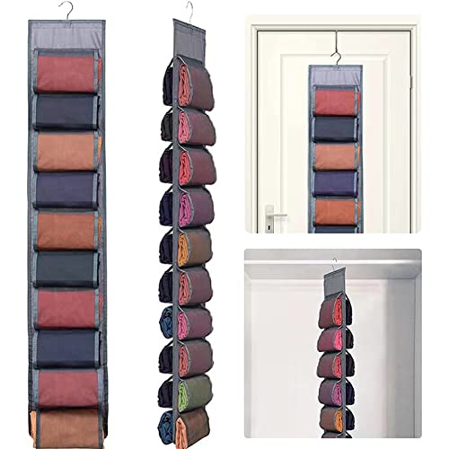 Hanging Clothes Bag, Thickened Nylon Travel Garment Bag for Closet Storage Hanging Clothes, Multi Layer Easy Access Washable Hanging Mesh Bag for Closet/51784