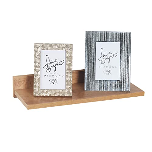 RICOO Wandregal 30x8x19 Cm Braun Sonoma Eiche - Schweberegal Für Bücher, Deko, Küche