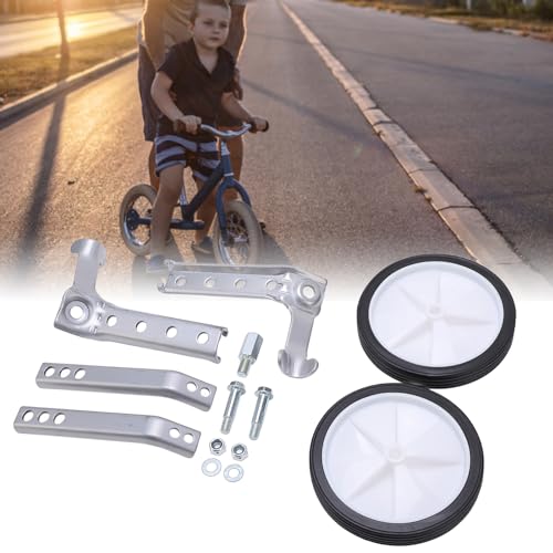 Ruedas de Entrenamiento para Bicicleta Infantil, 1 Par de Ruedas Auxiliares Ajustables para Bicicletas de 18 a 24 pulgadas (Gris) miniatura 4