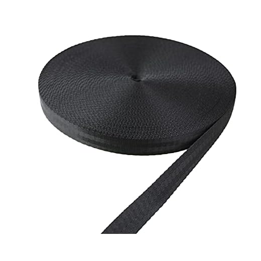tukan-tex Gurtband TN20-03 schwarz 20mm breit - 25 Meter Länge / 2 cm Breite