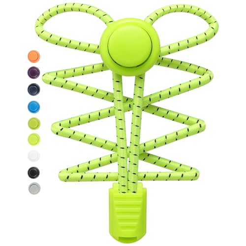 Stepace [ 2 Paires Lacets Élastiques Autobloquants 120 cm - Système Ultra Rapide sans laçage - Magiques Élastiques Lacets de Chaussures pour Enfants,...