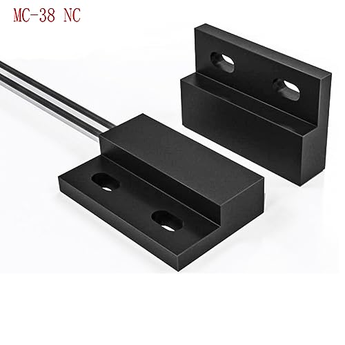 Image of MC-38 NC Surface Mount Wired Security Window Door Contact Sensor Alarm Magnetic Reed Switch, for Home Security and Burglar Alarm Systems, Sets of 2, Brown