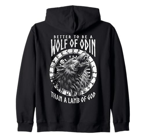 Wolf Of Odin Lamb Of God Viking Norse Mythology Compass Zip Hoodie