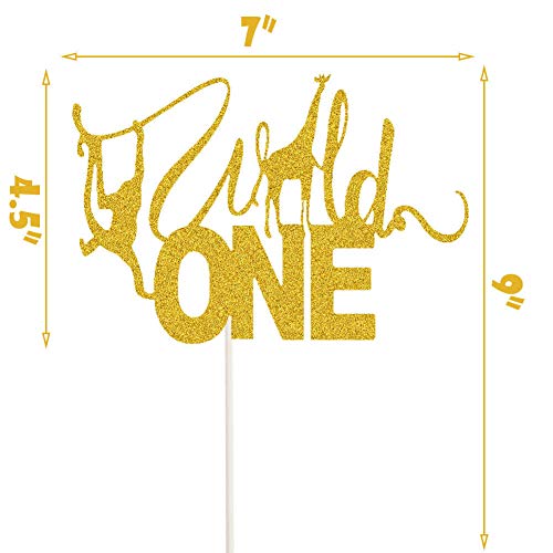 Wild One Cake Topper Safari Animal First Birthday Cake Decor Jungle Wild Safari Zoo Themed 1St Birthday Baby Shower Party Cake Supplies Decorations #TOP4