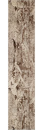 Noori Rug Lagoon Harold Ivory/Brown Area Rug, 2'7" x 8'0"