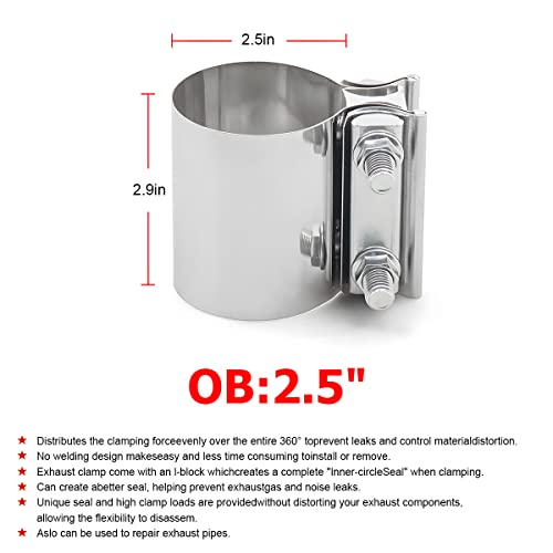 Besulen BESULEN-AUTO 2.5 Inch Exhaust Clamp thumb #1