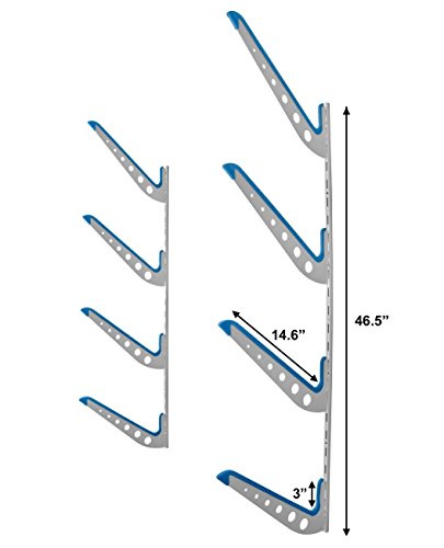 Image of StoreYourBoard Surfboard Wall Mount Rack, Holds 4 Boards, Padded Arms
