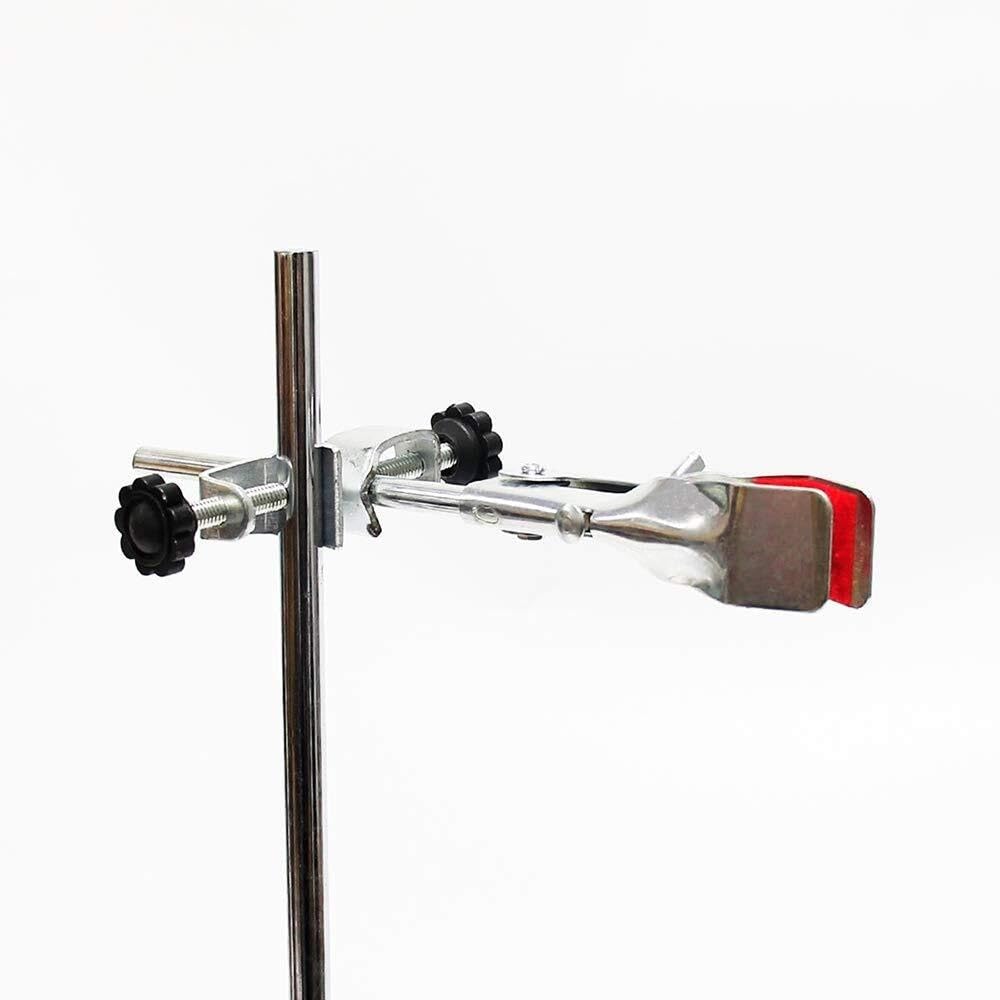 Set supporto da laboratorio con pinza per buretta e 2 pinze ad anello, asta in acciaio inossidabile, 20/16 pollici, per esperimenti di chimica e fisica(50 CM/20")