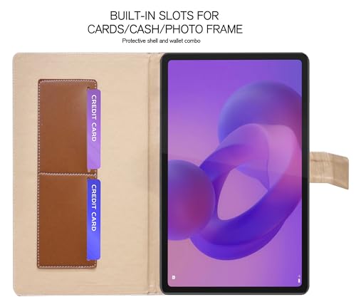 Image of TGK Flip Cover for Lenovo Idea Tab Plus 12.1 inch Tablet Case TB361FU TB361ZU with Stylus Holder (Peach)