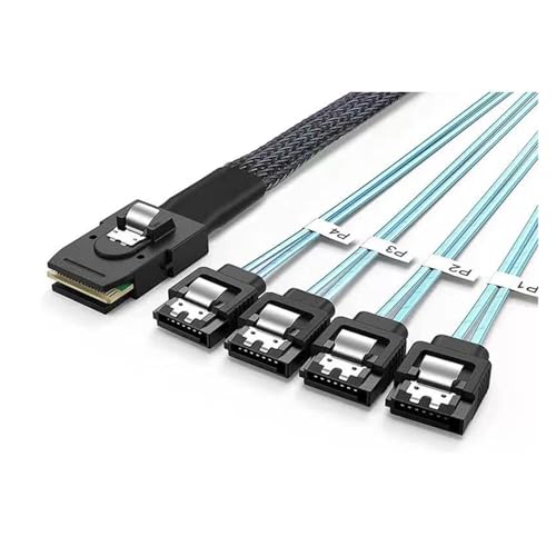 Cable SFF-8087 a 4 SATA con alimentación 1M
