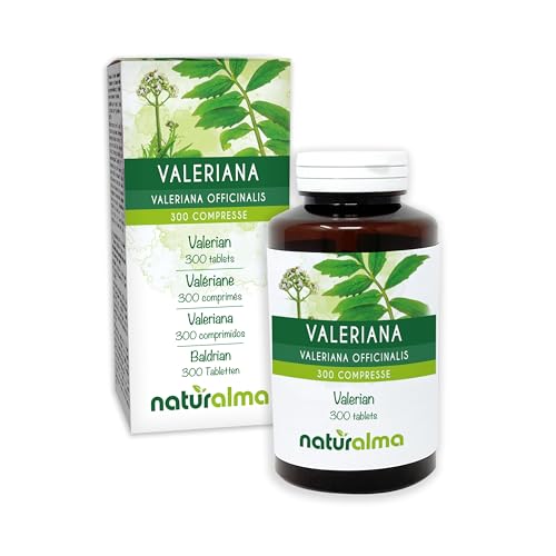 Valeriana (Valeriana officinalis) raíces Naturalma - 150 g - 300 comprimidos - Complemento alimenticio - Natural y Vegano