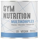 Multimineral Komplex – Laborgeprüft - 120 Kapseln – Vegan – Vitamine - plus Spuren-Elemente & Q10 – Vitamin-Präparat mit Mineralien — vegan, hochdosiert — 120 Kapseln